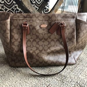 COACH 35414 Large Baby Diaper Signature Tote